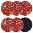 thumbnail image 1 of Merry Christmas Coasters Set of 6, Absorbent Coasters for Drinks, Red Xmas Tree Snowflake Poinsettia Winter Coaster for Desk Coffee Table Protection, Home Decor House Warming Gifts 4", 1 of 8