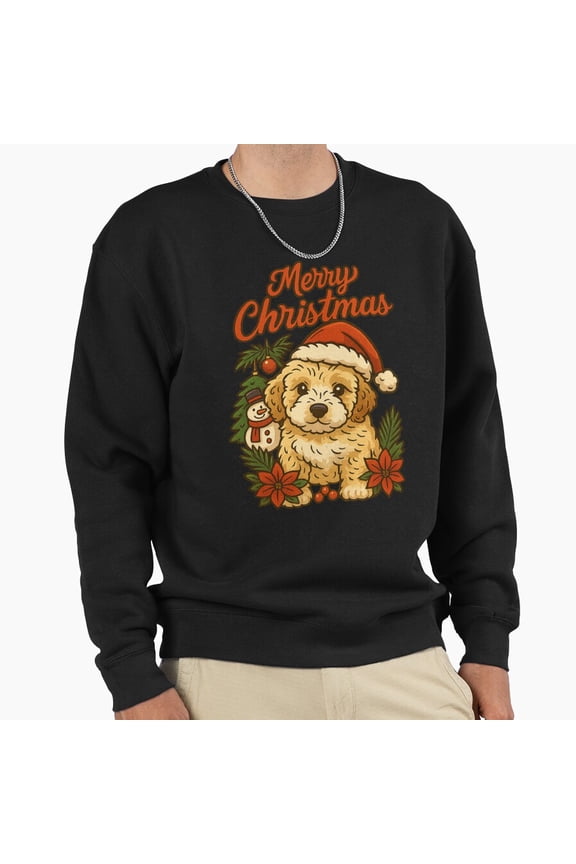 Merry Christmas Cockapoo Gifts Dog Graphic Unisex Sweatshirt Retro Lover Art G24770, Up to Size 5XL