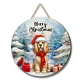 thumbnail image 1 of Merry Christmas Cocker Spaniel Enjoys Woofmas Winter Xmas Holiday Round Wood Sign Cockers Dog Lover Gifts Hanging Wall Home Decor - 02022, 1 of 5