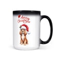 thumbnail image 1 of Merry Christmas Cocker Spaniel Santa Hat Xmas Tree Winter Holiday Heat Color Changing Mug Cockers Dog Lover Gifts Magic Coffee Mug - 01013, 1 of 4