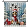 thumbnail image 1 of Merry Christmas Collie Enjoys Woofmas Winter Xmas Holiday Shower Curtain Collie Dog Lover Gifts Idea Waterproof Bathroom Bathtub Curtain - 02022, 1 of 5
