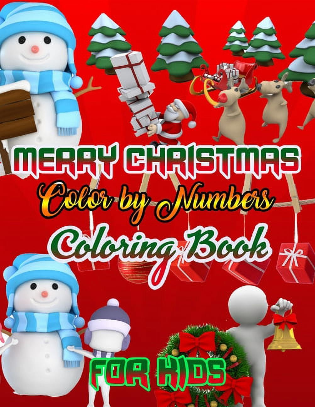 Merry Christmas Color by Numbers Coloring Book for Kids : a beautiful ...