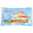 thumbnail image 1 of Merry Christmas Corgi Canvas Fabric Decorative Pillow, 1 of 3