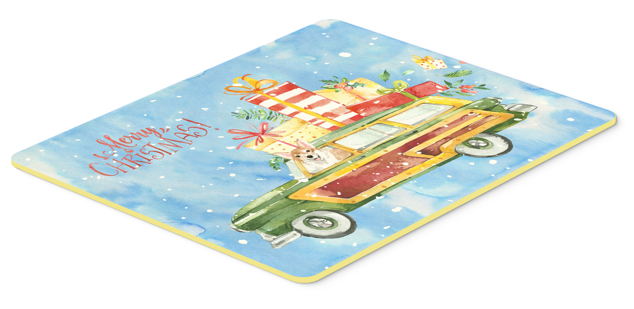 Merry Christmas Corgi Kitchen or Bath Mat 24x36