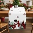 thumbnail image 1 of Merry Christmas Cotton Linen Table Runner Christmas Snowman Snowflakes Tree Dining Table Runners for Home Decor Party Dining Room Restaurant Kitchen Party 13" x 90", 1 of 9