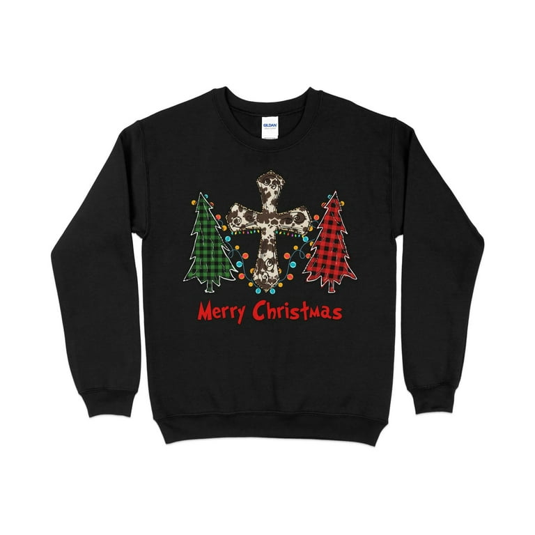 Plaid Xmas Tree Christian Cross Jesus Merry Christmas T-Shirt Plaid Xmas Tree Christian Cross Jesus Merry Christmas T-Shirt