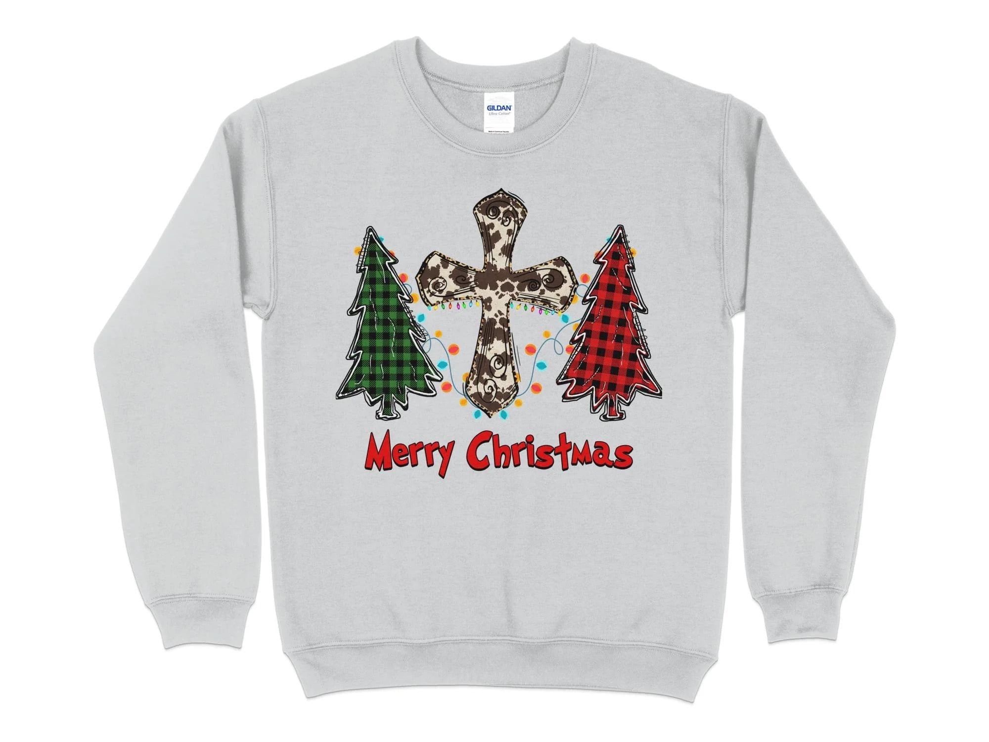 Merry Christmas Buffalo Plaid Red Truck Christian Cross Xmas T-Shirt Merry Christmas Buffalo Plaid Red Truck Christian Cross Xmas T-Shirt