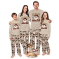thumbnail image 1 of Merry Christmas Cowboy Santa Matching Xmas Pajamas, Long Sleeve Top And Wide-leg Bottoms, Extended Sizes, 1 of 7