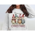 thumbnail image 1 of Merry Christmas Cozy Sweatshirts Cute Birds Print (3XL, White), 1 of 7