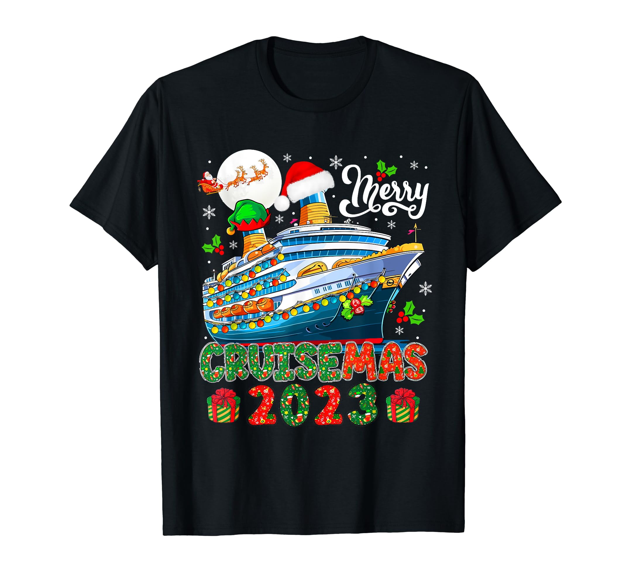 Merry Christmas Cruise 2023 Santa Elf Cruise Ship Lover TShirt