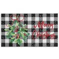 thumbnail image 1 of Merry Christmas Crystal Velvet Non-slip Floor Mat, Entryway Doormat Durable Low-Profile Mat Home Decor, Mats Washable Kitchen Bathroom Laundry Bedroom Living Room Door Mat 30x17in, 1 of 7