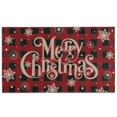 thumbnail image 1 of Merry Christmas Crystal Velvet No Slip Floor Mat, Entryway Doormat Durable Low-Profile Mat Home Decor, Mats Washable Kitchen Bathroom Laundry Bedroom Living Room Doormats 30x17in, 1 of 1