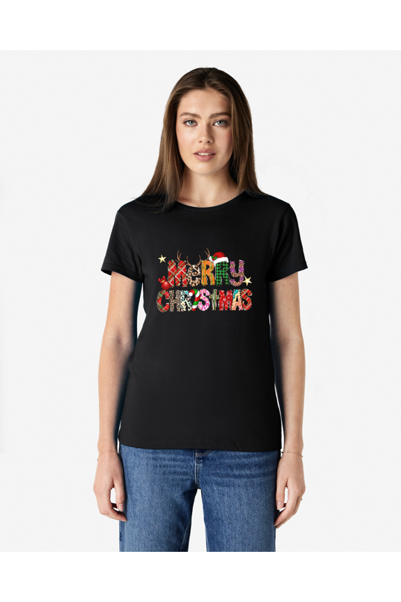 Merry Christmas Cute Family Father Christmas Tree Winter Holiday Unisex T-Shirt V15501, up to Size 5XL