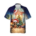 thumbnail image 1 of Merry Christmas Dachshund Santa Hat Xmas Tree Winter Holiday Hawaiian Shirt Breathable Summer Unisex Merch Wiener Dog Lover Gifts Idea - 01013, 1 of 6