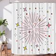 thumbnail image 1 of Merry Christmas Decor Shower Curtain Set,Festive Burst Firework Icon Art Firecracker Polyester Shower Curtain for Shower Stall Bathroom Waterproof with 12 Hooks 72x72 Inch, 1 of 6