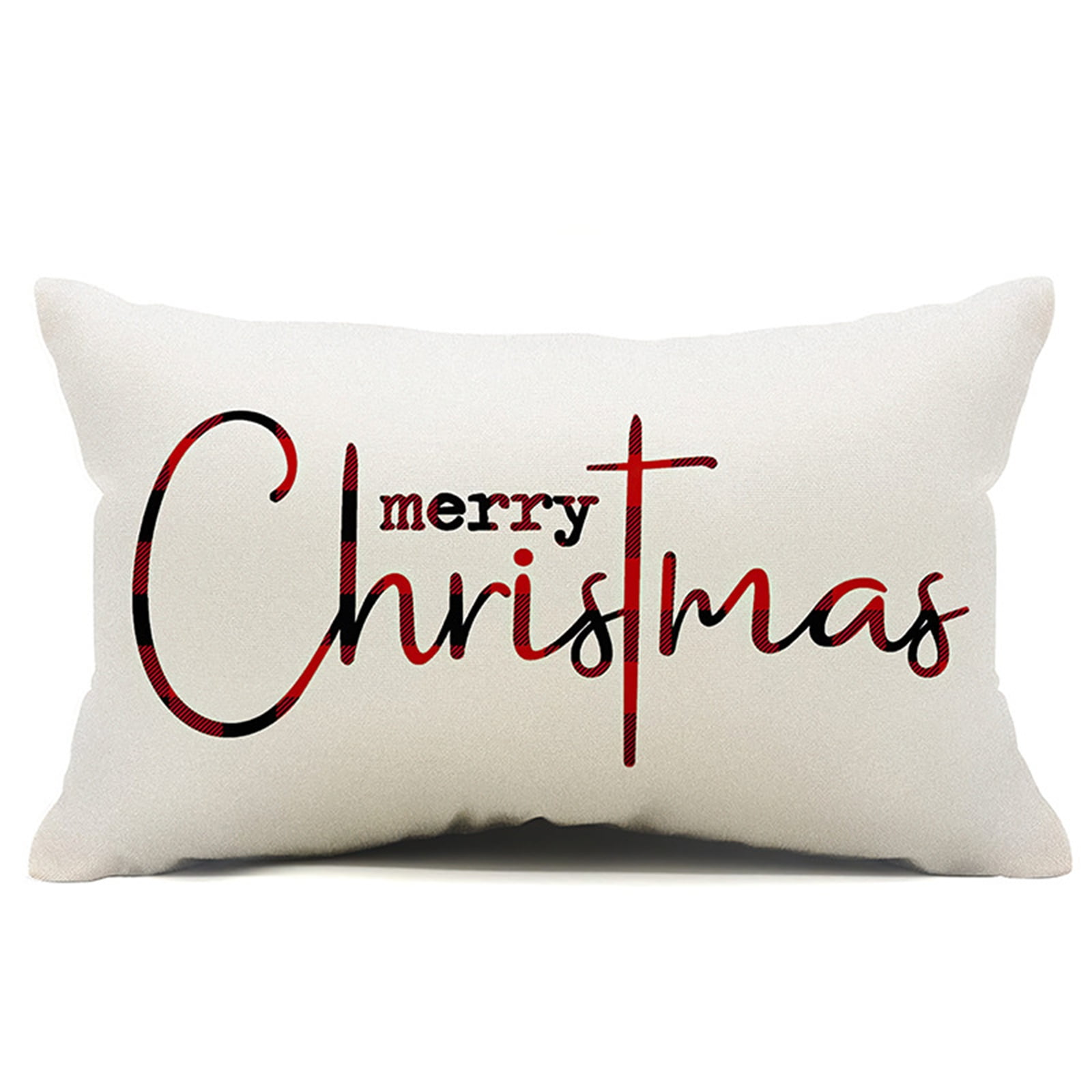 Merry Christmas Decorative Pillow Covers, 12x20 Inch Pillow Cover, 1Pcs