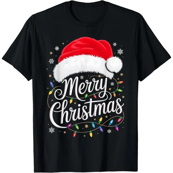Merry Christmas Design Funny Holiday Xmas Celebration Unisex T-Shirt , up to Size 5XL