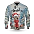 thumbnail image 1 of Merry Christmas Devon Rex Enjoys Catmas Winter Xmas Holiday All Over Print 3D Baseball Jacket Cat Lover Kitten Owner Gifts Bomber Jacket Softball - 02022, 1 of 6