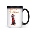 thumbnail image 1 of Merry Christmas Doberman Pinscher Enjoys Woofmas Winter Xmas Holiday Heat Color Changing Mug Doberman Dog Lover Gifts Magic Coffee Mug - 02022, 1 of 4