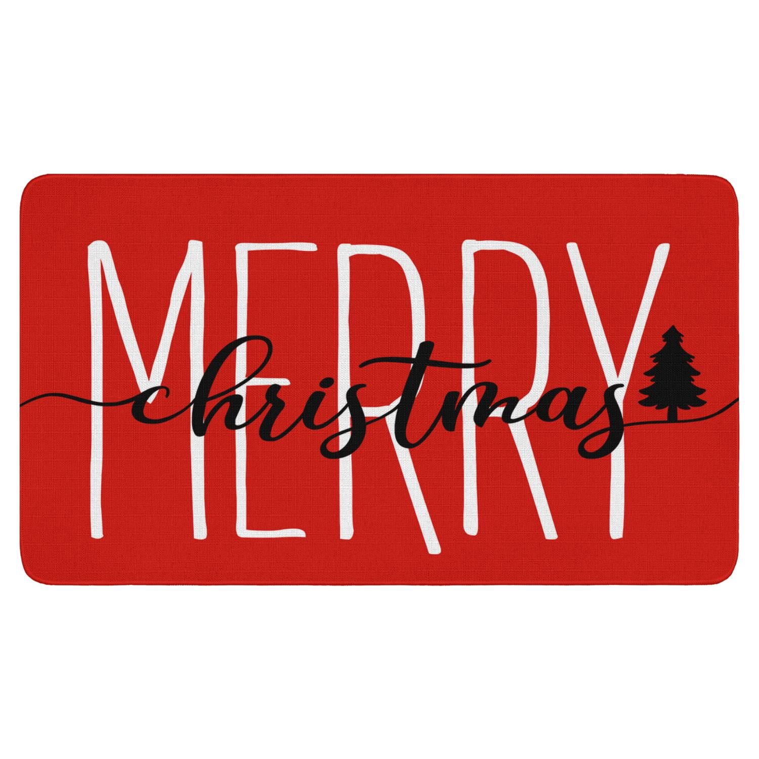 Merry Christmas Door Mat 30 X 17 Inch Christmas Red Doormat Indoor