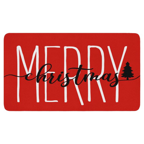 Merry Christmas Door Mat 30 X 17 Inch Christmas Red Doormat Indoor