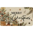 thumbnail image 1 of Merry Christmas Door Mat Outdoor for Front Door,Xmas Tree Eucalyptus Red Berries Holiday Welcome Doormat,Winter Floor Rugs for Indoor Porch Entrance Farmhouse Decor 30" x 17", 1 of 6