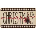 thumbnail image 1 of Merry Christmas Doormat,Christmas Trees Xmas Winter Black White Buffalo Plaid Indoor Outdoor Outside Entrance Doormat Welcome Door Mat Anti-Slip Rubber Seasonal Holiday Decoration 17x29 Inch, 1 of 6