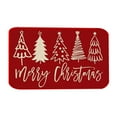 thumbnail image 1 of Merry Christmas Doormat – Red Non-Slip Xmas Tree Welcome Mat for Front Door, Indoor/Outdoor Rug for Entryway, Kitchen, Bathroom, or Porch (23.6x15.75in), 1 of 5
