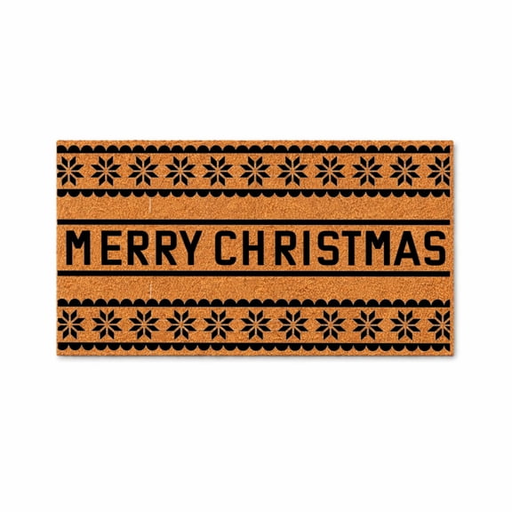 WoodByStu Christmas Doormat - Merry Christmas Welcome Door Mat (16"x24")