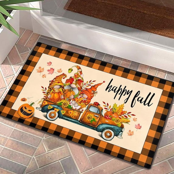 Merry Christmas Doormat Welcome Front Door Mat Xmas Vintage Rustic Yard Non Slip Holiday Decor Mat for Home Decorate Indoor Outdoor, 18 x 30 in