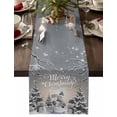 thumbnail image 1 of Merry Christmas Dresser Scarf Farmhouse, Dining Table Decorations for Wedding/Parties, Grey Snowman Snowflake Xmas Tree Winter Table Runner 120 Inches Long for Kitchen Dining, 13 x 120 In, 1 of 9