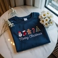 thumbnail image 1 of Merry Christmas Embroidered Sweatshirt, Embroidered Christmas Crewneck Sweatshirt, Embroidered Gingerbread Sweatshirt, Custom Xmas Gift, 1 of 5