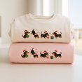 thumbnail image 1 of Merry Christmas Embroidered Sweatshirt, Pink Aesthetic Holiday Crewneck, Cute Pastel Xmas Tree Sweater, Winter Girl Gift Idea, 1 of 4