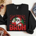 thumbnail image 1 of Merry Christmas Embroidered Sweatshirt, Pink Christmas Santa Bruh Embroidered Shirt, Santa Claus Hoodie, Merry And Bright Shirt, 1 of 5