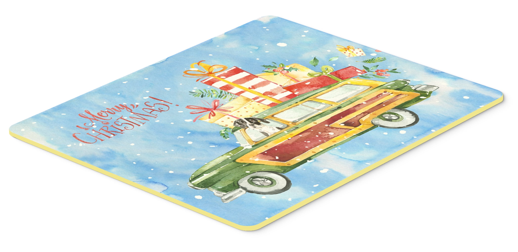 Merry Christmas English Pointer Kitchen or Bath Mat 24x36