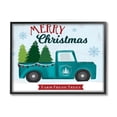 thumbnail image 1 of Merry Christmas Farm Fresh Trees Sign Holiday Graphic Art Black Framed Art Print Wall Art, 1 of 7