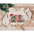 thumbnail image 1 of Merry Christmas Faux Glitter Sweatshirt, Cute Winter Sweater, Christmas Shirt Gift for Women, Christmas Crewneck Sweatshirt, Holiday Sweater, 1 of 5