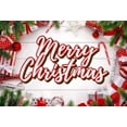 thumbnail image 1 of Merry Christmas Festive Edible Icing Image Cake Topper, by Tnct., 1 of 4