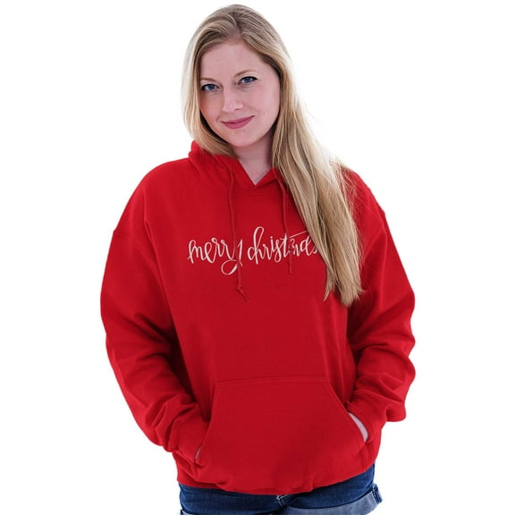 Merry Christmas Festive Holiday Hoodie Sweatshirt Women Brisco Brands M