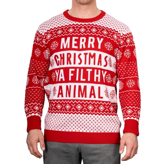 Merry Christmas Filthy Animal Kevin Festive Holiday Ugly Chritmas Sweater