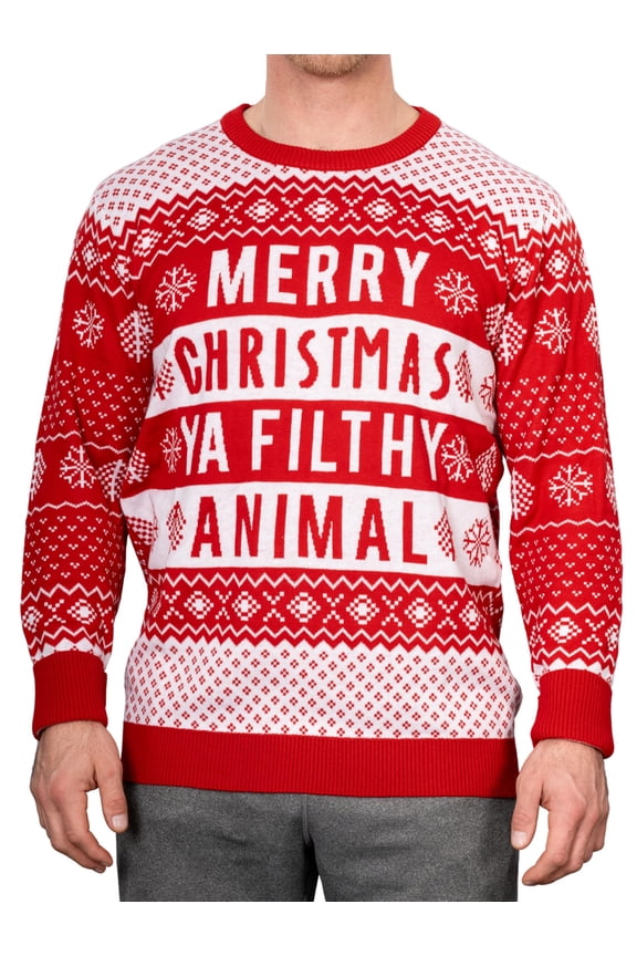 Merry Christmas Filthy Animal Kevin Festive Holiday Ugly Chritmas Sweater