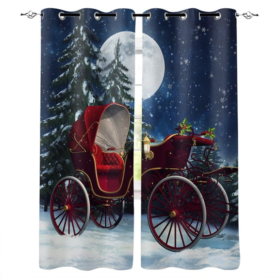 Merry Christmas Fireplace Window Treatments Curtains Valance Window Curtains Bedroom Living Room Kids Room Hom