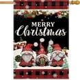 thumbnail image 1 of Merry Christmas Flags for Outdoors 28x40 Double Sided Large Gnome House Flags Buffalo Plaid Rustic Burlap Farmhouse Welcome Decorative Flags for Outside Outdoor Xmas Decor Holiday Decoration, 1 of 6