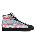 thumbnail image 1 of Merry Christmas Flamingo High Top Canvas Shoes Sneakers Black Size 13, 1 of 2