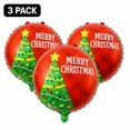 thumbnail image 1 of Merry Christmas Foil Balloons 3 Pack Red Green Xmas Tree Party Decor Balloons, 1 of 3
