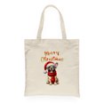 thumbnail image 1 of Merry Christmas French Bulldog Enjoys Woofmas Winter Xmas Holiday Canvas Tote Bag Dog Lover Gifts Reusable Shopping Grocery Bag - 02022, 1 of 5