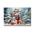 thumbnail image 1 of Merry Christmas French Bulldog Enjoys Woofmas Winter Xmas Holiday Horizontal Matte Canvas Poster Dog Lover Gifts Wall Art Home Decor - 02022, 1 of 5