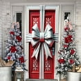 thumbnail image 1 of Taicans ‌Merry Christmas Front Door Decorations - Giant Bow Door Cover,70.87in x 35.43in,Indoor/Outdoor,Holiday Party Supplies,Winter Xmas office Home Decor‌, 1 of 8