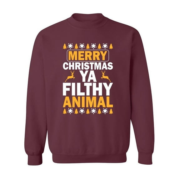 Merry Christmas Fun Quote Sweatshirt Men -Image by Shutterstock, Male Large