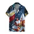 Merry Christmas Funny Hawaiian Shirts for Men 2024 Fashion Xmas Print